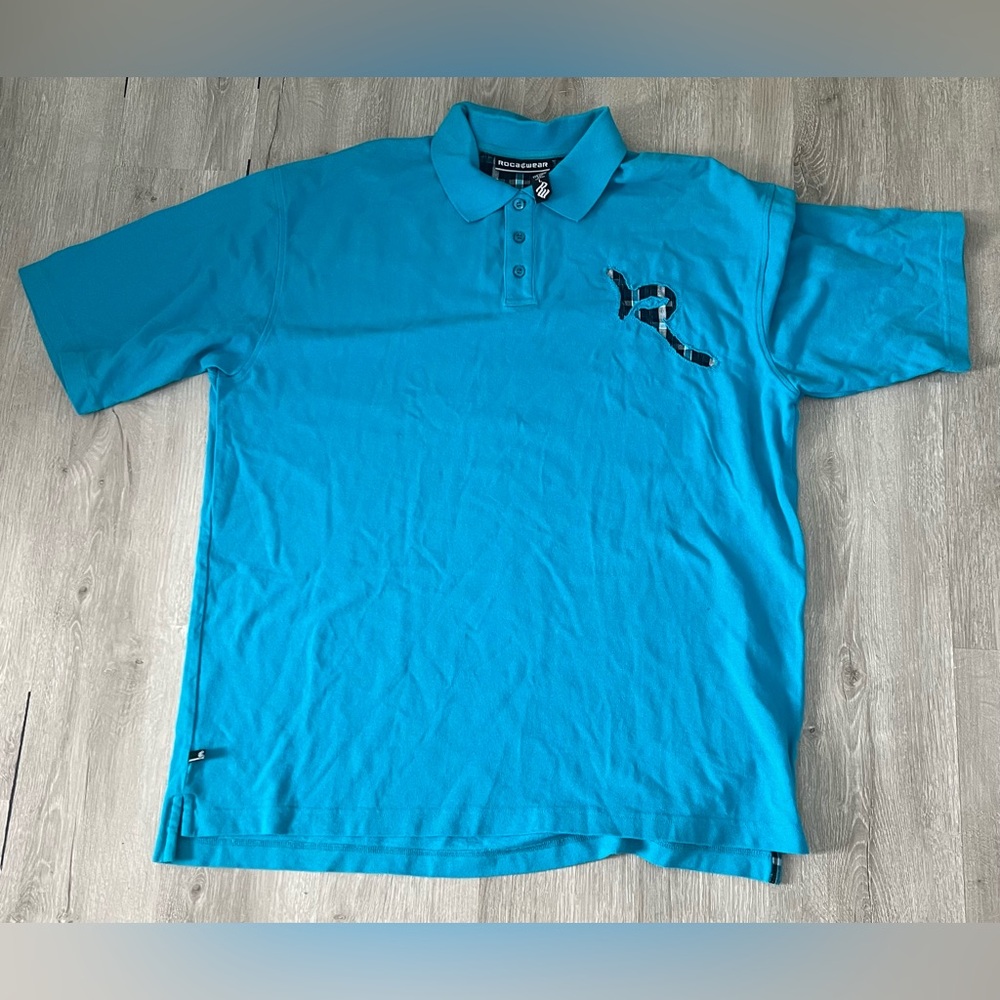 Y/K Rocawear Men’s Bright Turquoise Polo Shirt